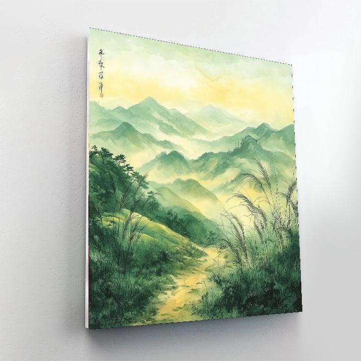 Hiroshige Inspired Gentle Breezes  Number Painting