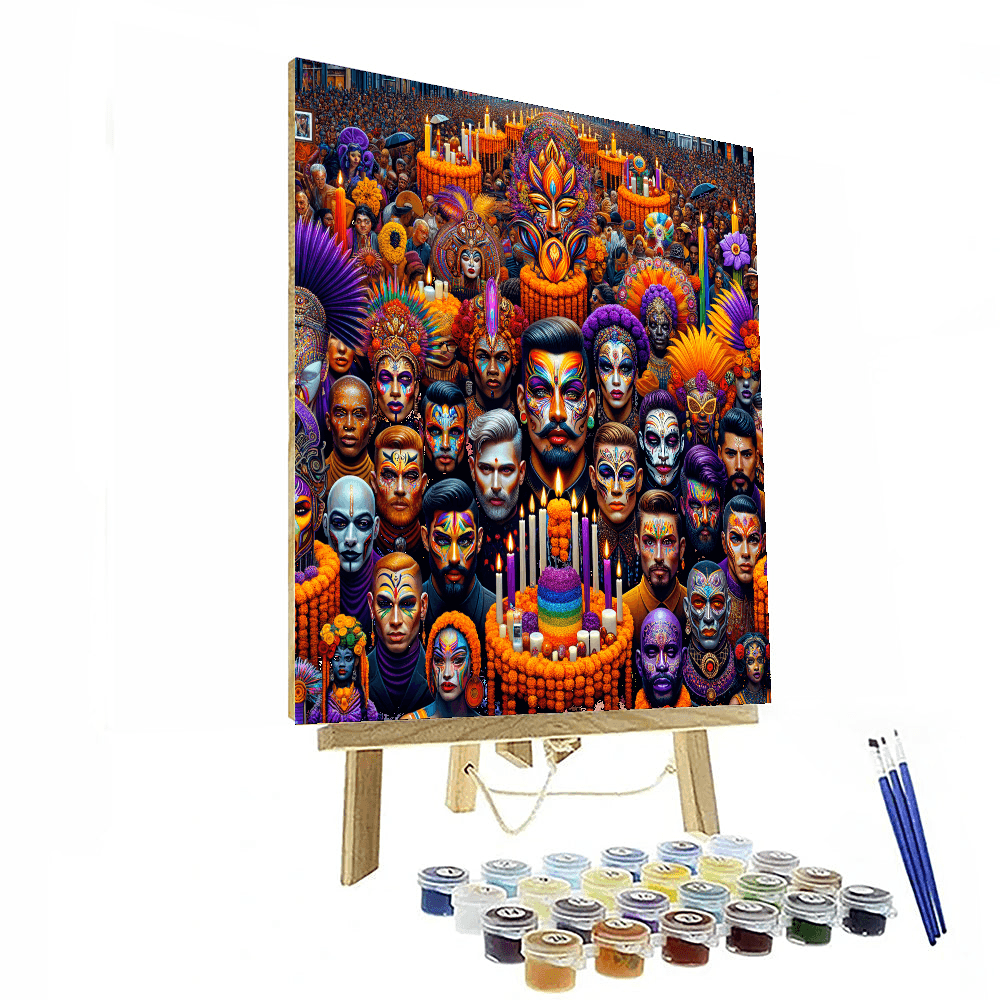 Dia De Los Muertos - Mexico City Painting By Numbers Kit