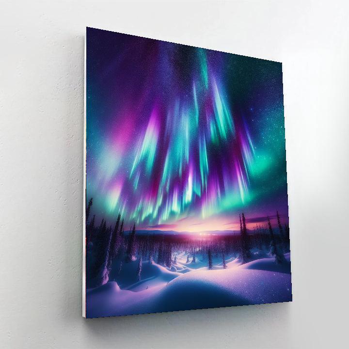 Ethereal Aurora In The North Painting By Numbers Kit