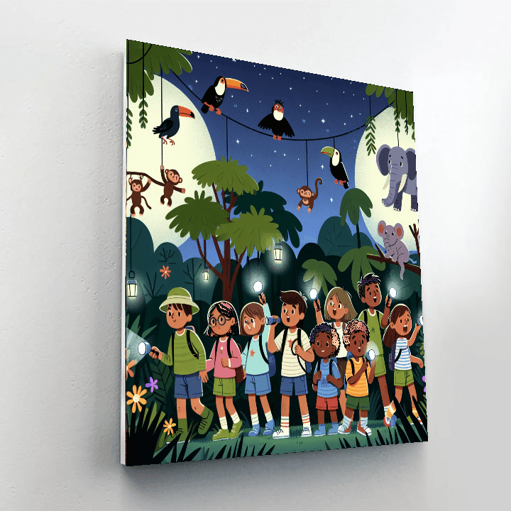 Starlit Jungle Expedition Paint By Color