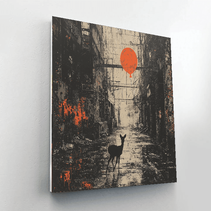 Banksy Inspired Banksy's Urban Wildlife Encounter  Paint By Numbers Art