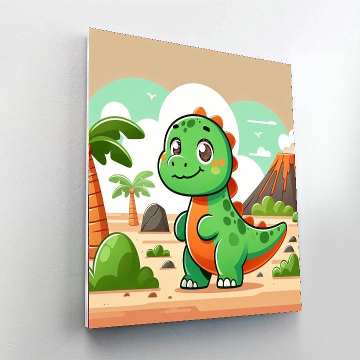 Friendly Dino Discovery DIY Paint By Numbers