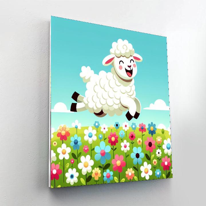 Cute Sheep Painting By Numbers Kit