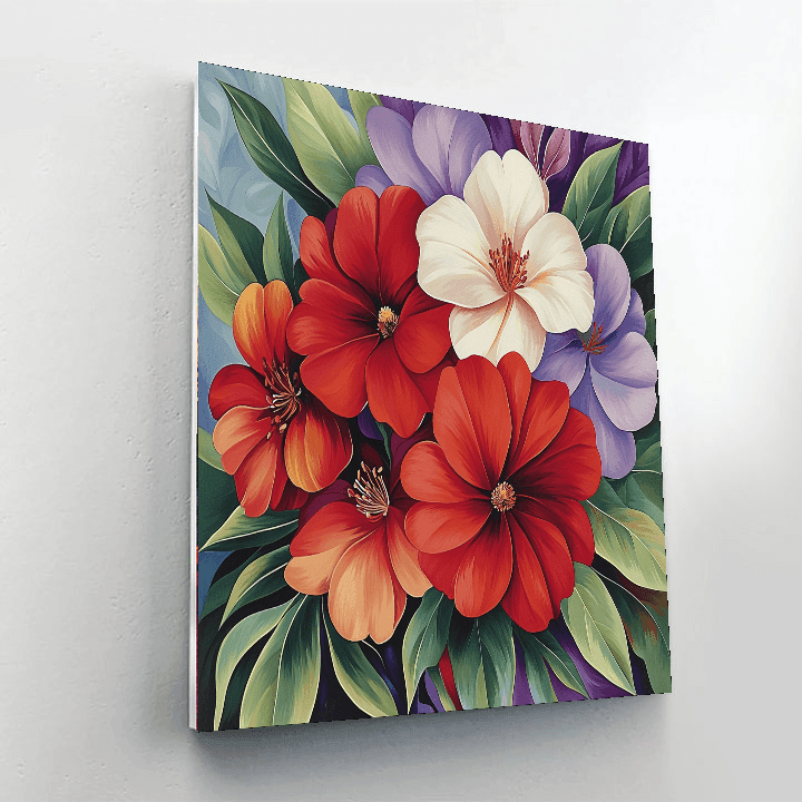 Georgia O'Keeffe Inspired Vivid Wildflowers  Paint By Numbers Art