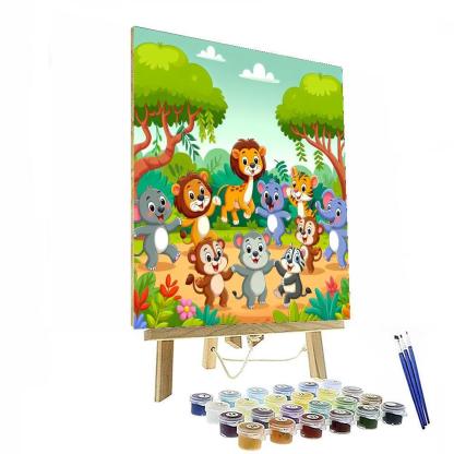 Jungle Adventure With Friends Numbered Painting Kits