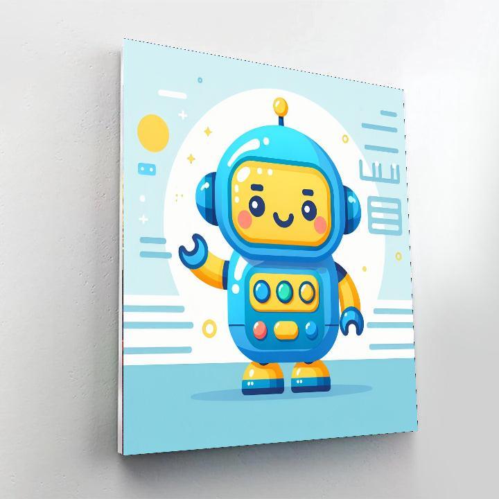 Brave Little Robot DIY Paint By Numbers