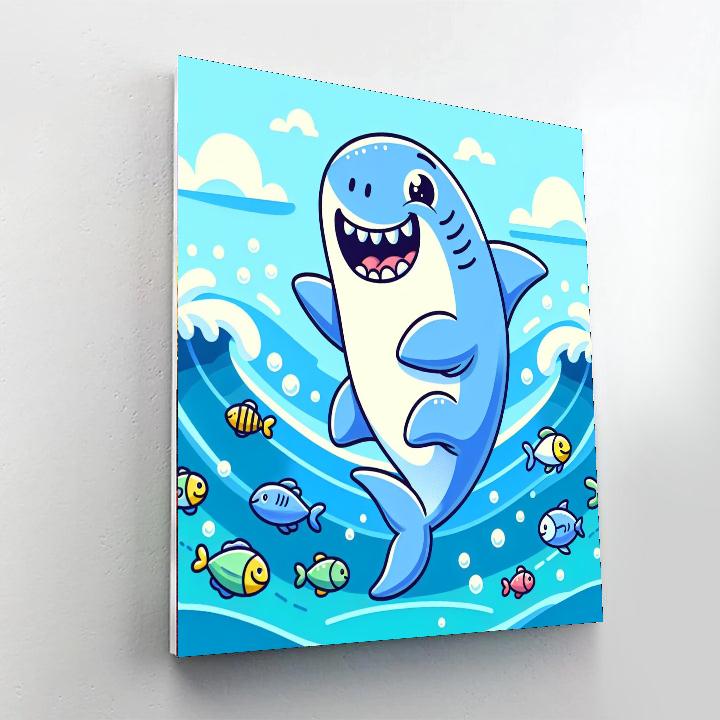 Silly Shark Undersea Painting Number Kit