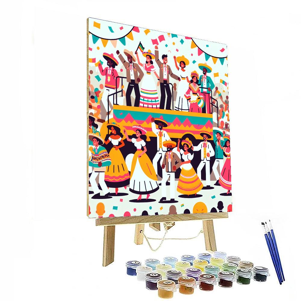 Festive Fiesta Parade Number Painting