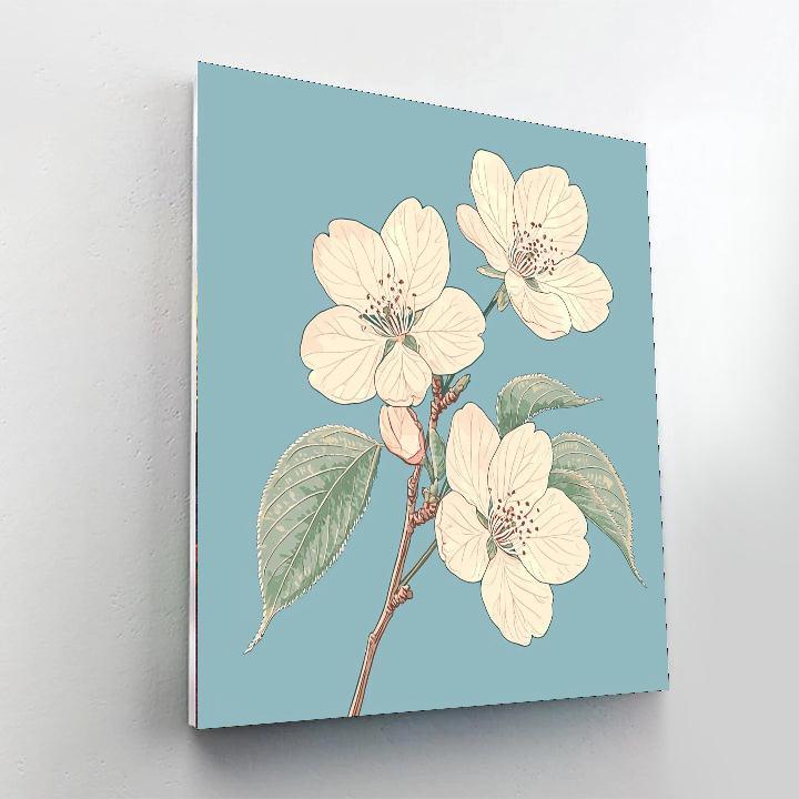 Utagawa Hiroshige Inspired Hiroshige's Serene Blossom  DIY Paint By Numbers