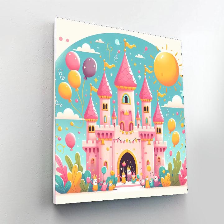 Charming Castle Celebration Paint By Numbers Art