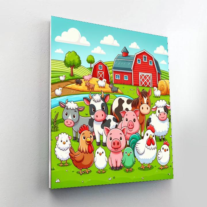 Cuddle Buddies On The Farm Paint By Numbers Kits