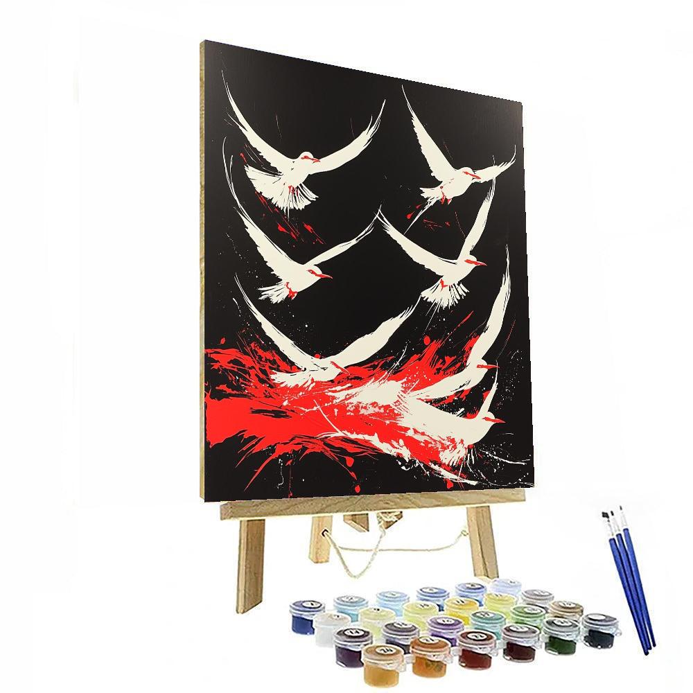 Banksy Inspired Freedom's Flight  Paint By Number
