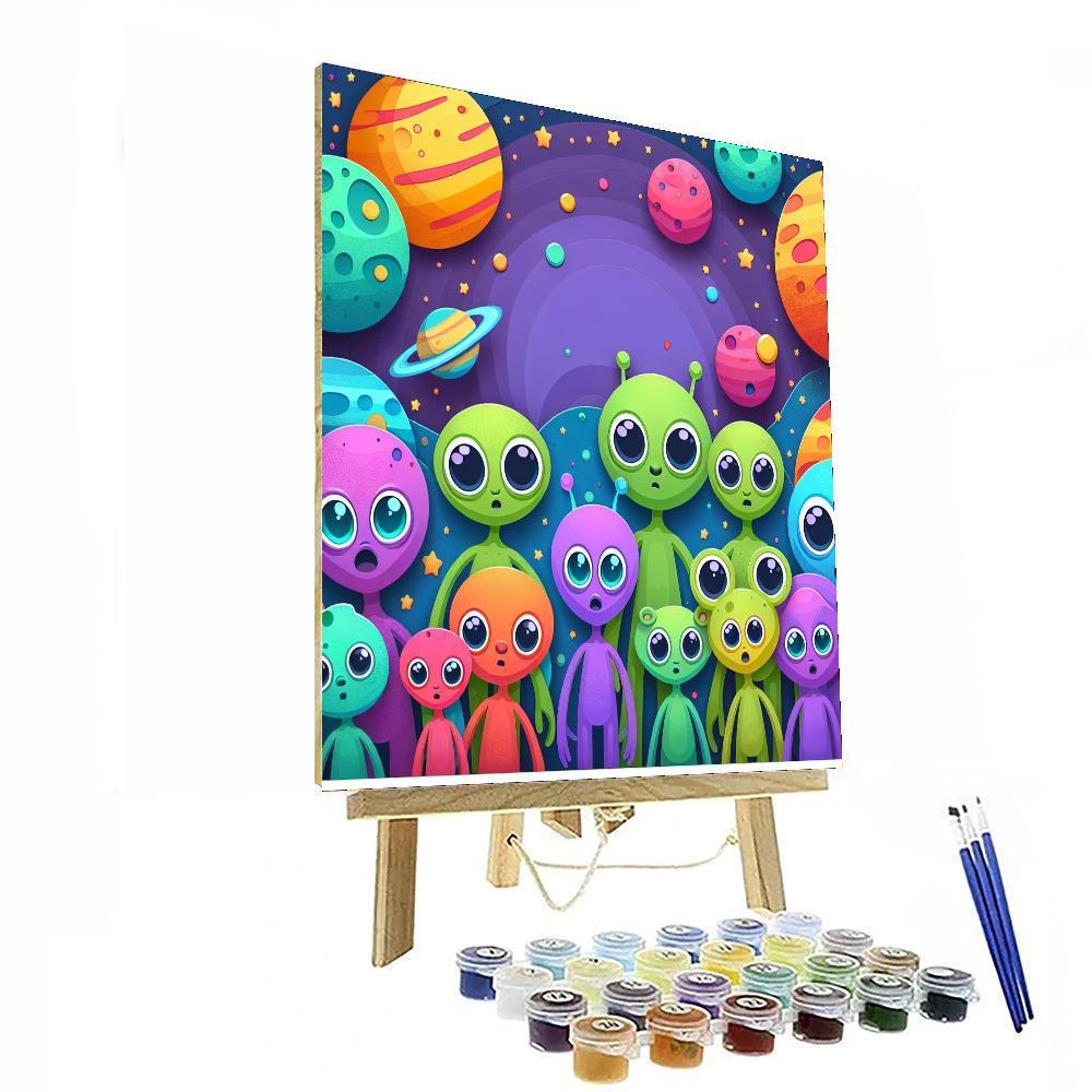Curious Alien Adventures Paint By Numbers Art
