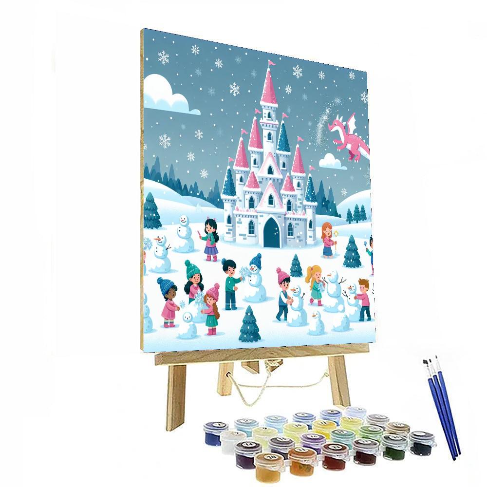 Winter Castle Adventure Paint By Numbers Art