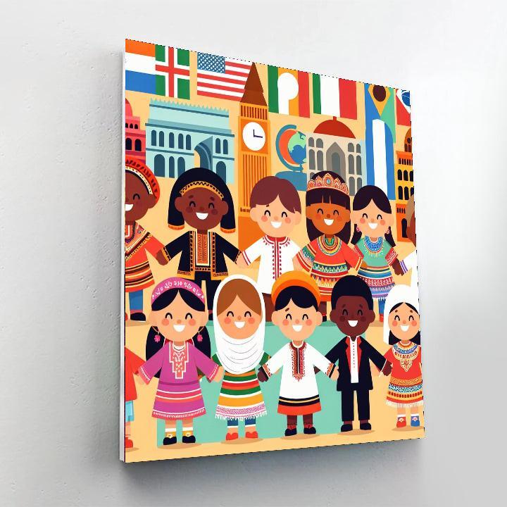 Colorful Around The World Painting By Numbers Kit