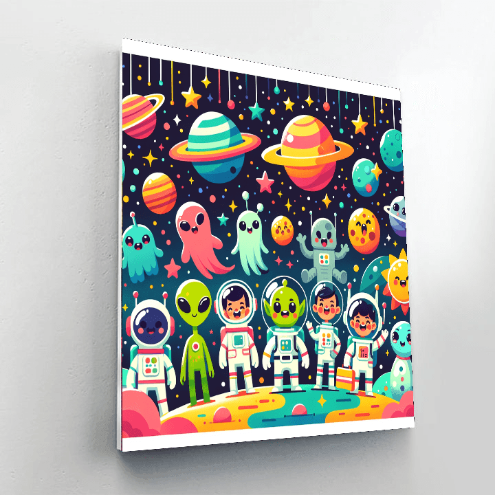 Colorful Space Odyssey Painting By Numbers Kit