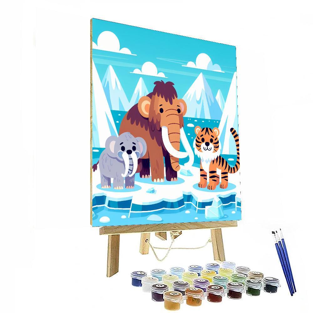 Ice Age Mammoth Journey Paint By Numbers Art
