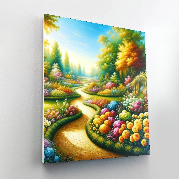 Sunny Garden Pathway DIY Paint By Numbers