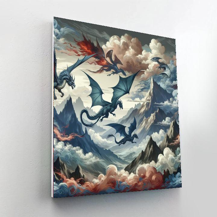 Dragon's Mythic Flight Number Painting