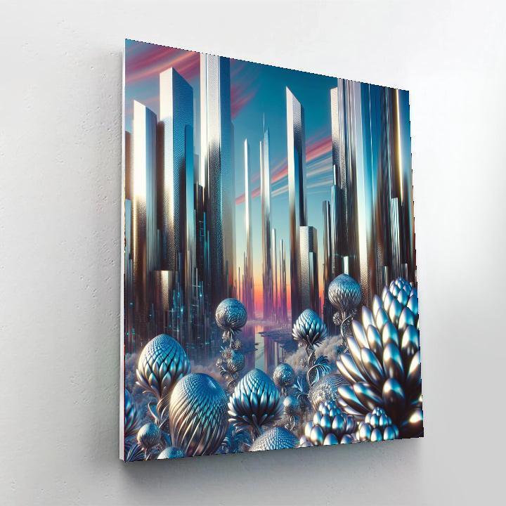 Futuristic Sci-fi Landscape Painting By Numbers Kit