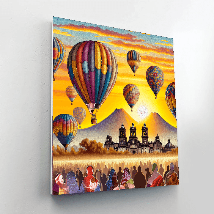 Balloon Fiesta De Los Volcanes - Mexico Number Painting