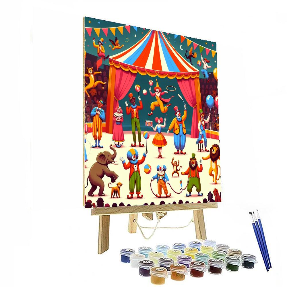 Silly Circus Characters Paint By Number
