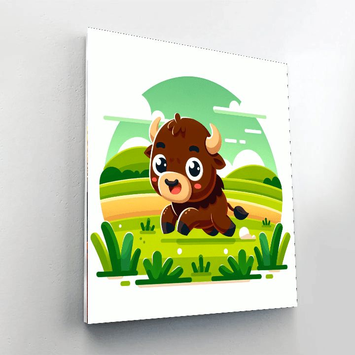 Bouncing Bison Painting By Numbers Kit