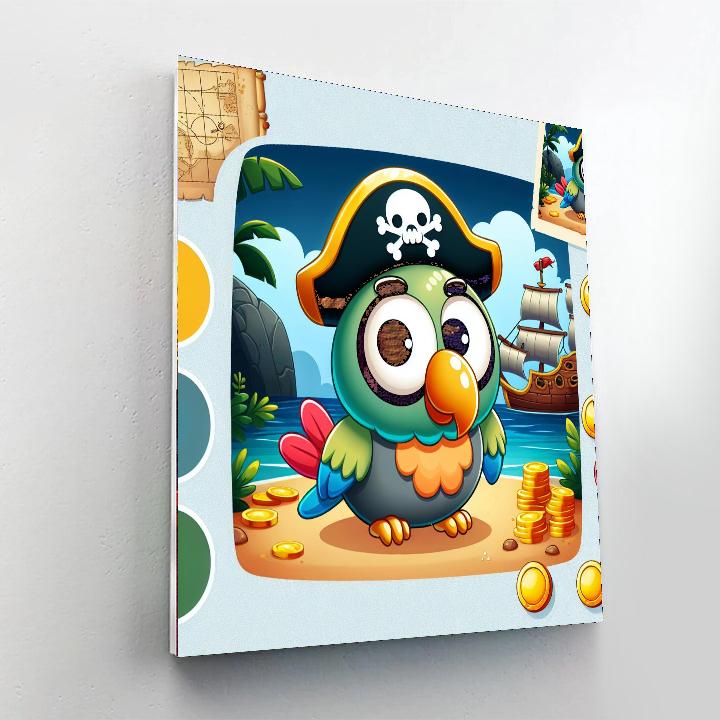Pirate Parrot’s Treasure Trail Numbered Painting Kits