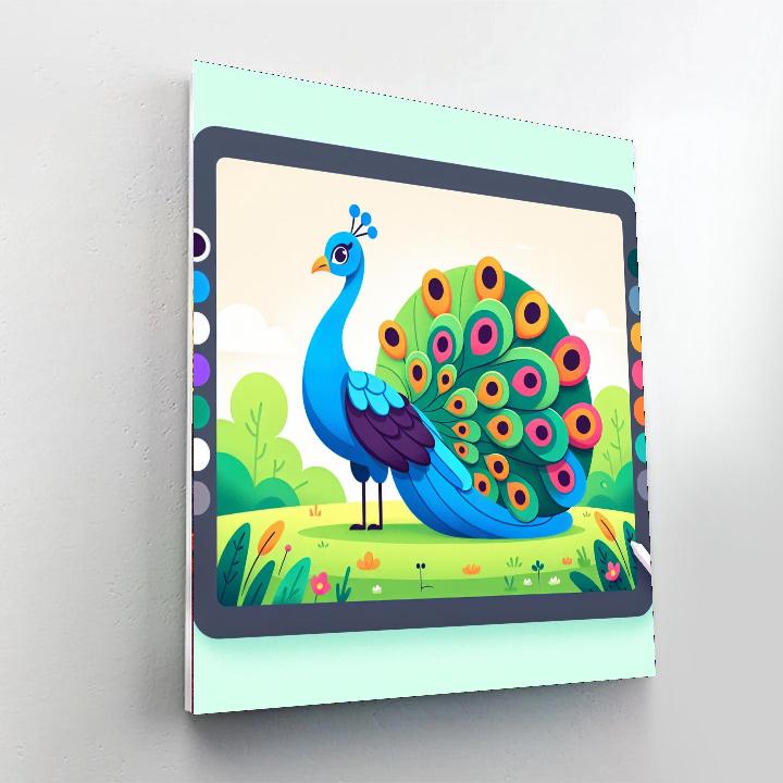Vibrant Peacock Paint By Numbers Art