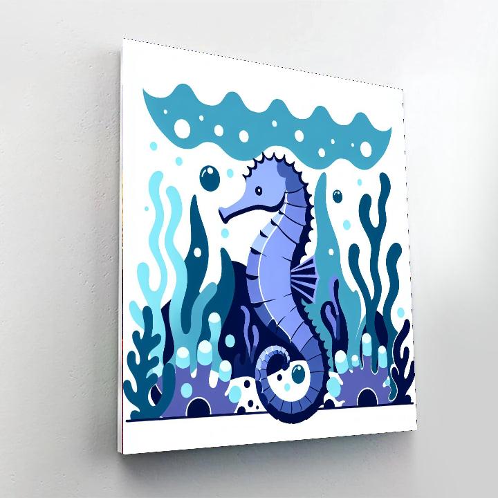Sleek Seahorse Paint By Numbers Art