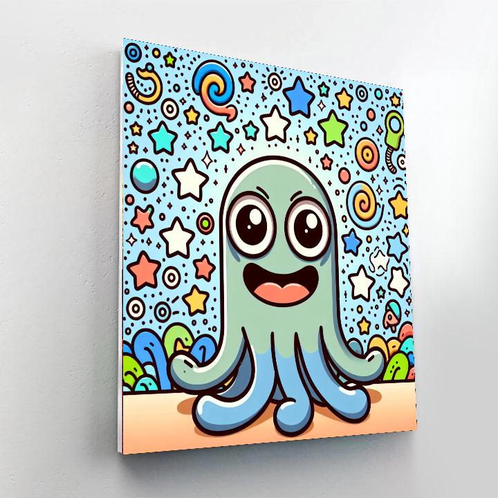 Friendly Doodle Monster Numbered Painting Kits