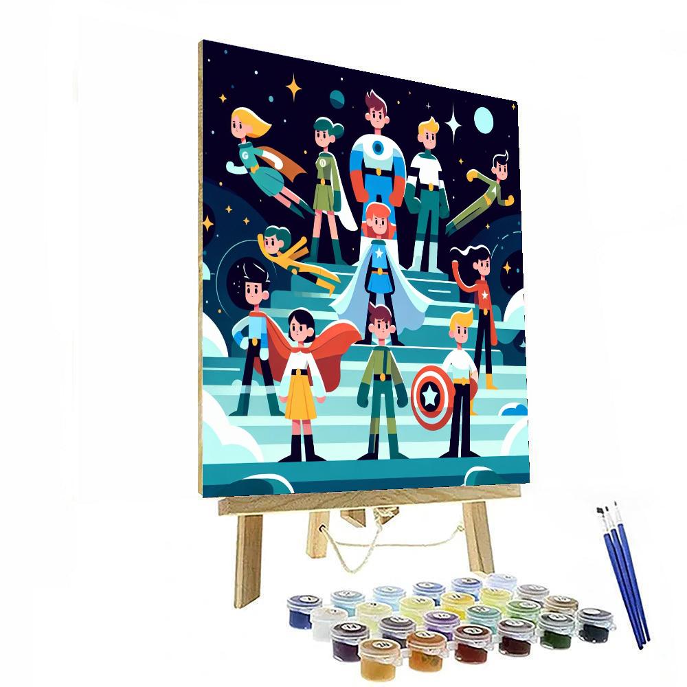 Galactic Guardians Assemble Paint By Color