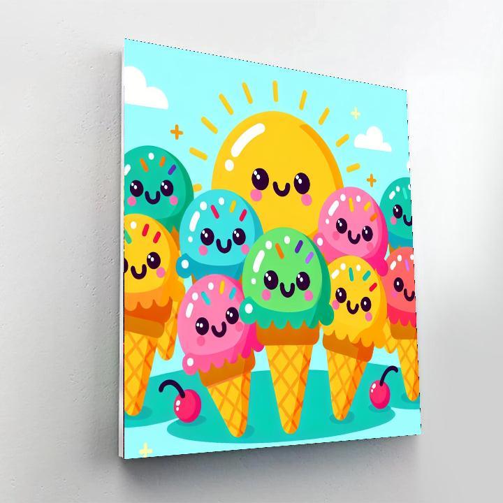 Sweet Ice Cream Dreams DIY Paint By Numbers