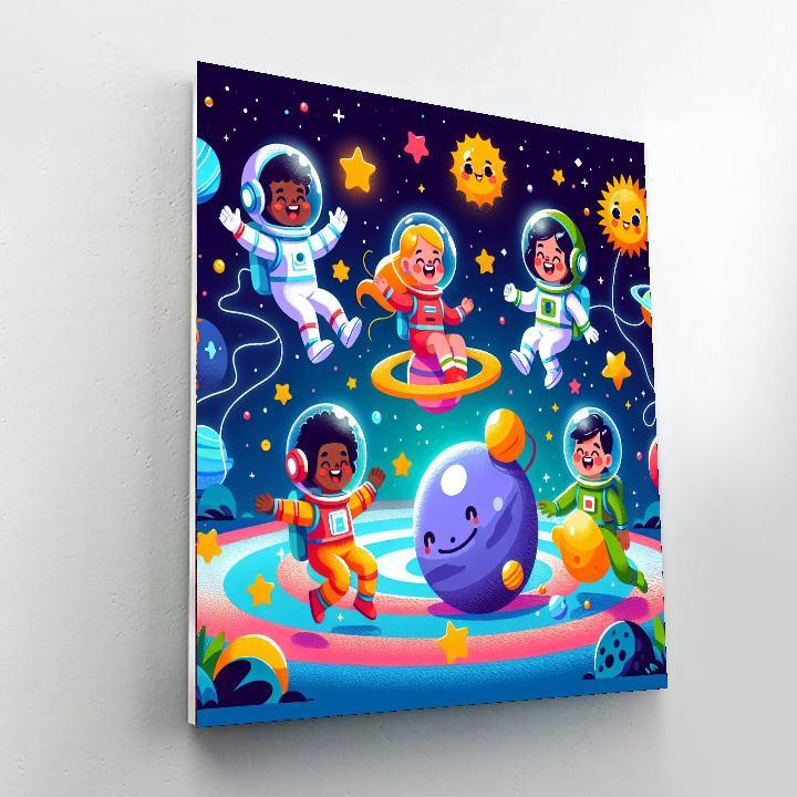 Astronaut Adventure Playground Painting Number Kit