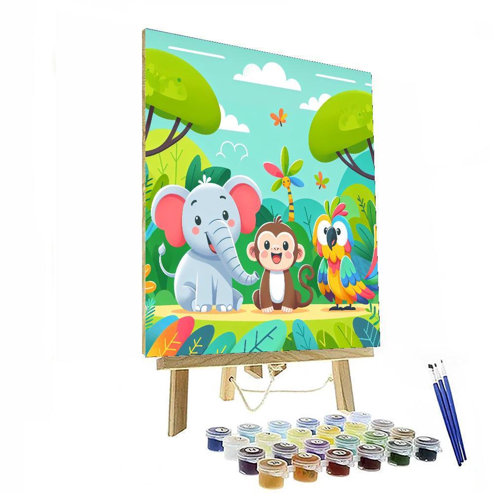 Safari Jungle Quest Paint By Numbers Art