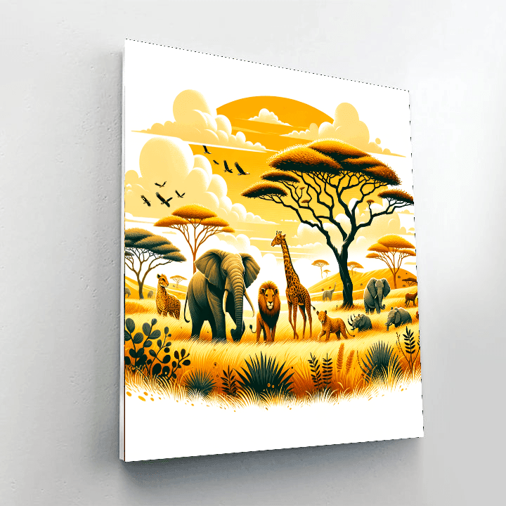 Exotic Safari Journey Paint By Numbers Art