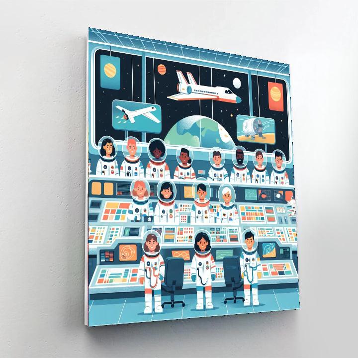 Outer Space Mission Control Painting Number Kit