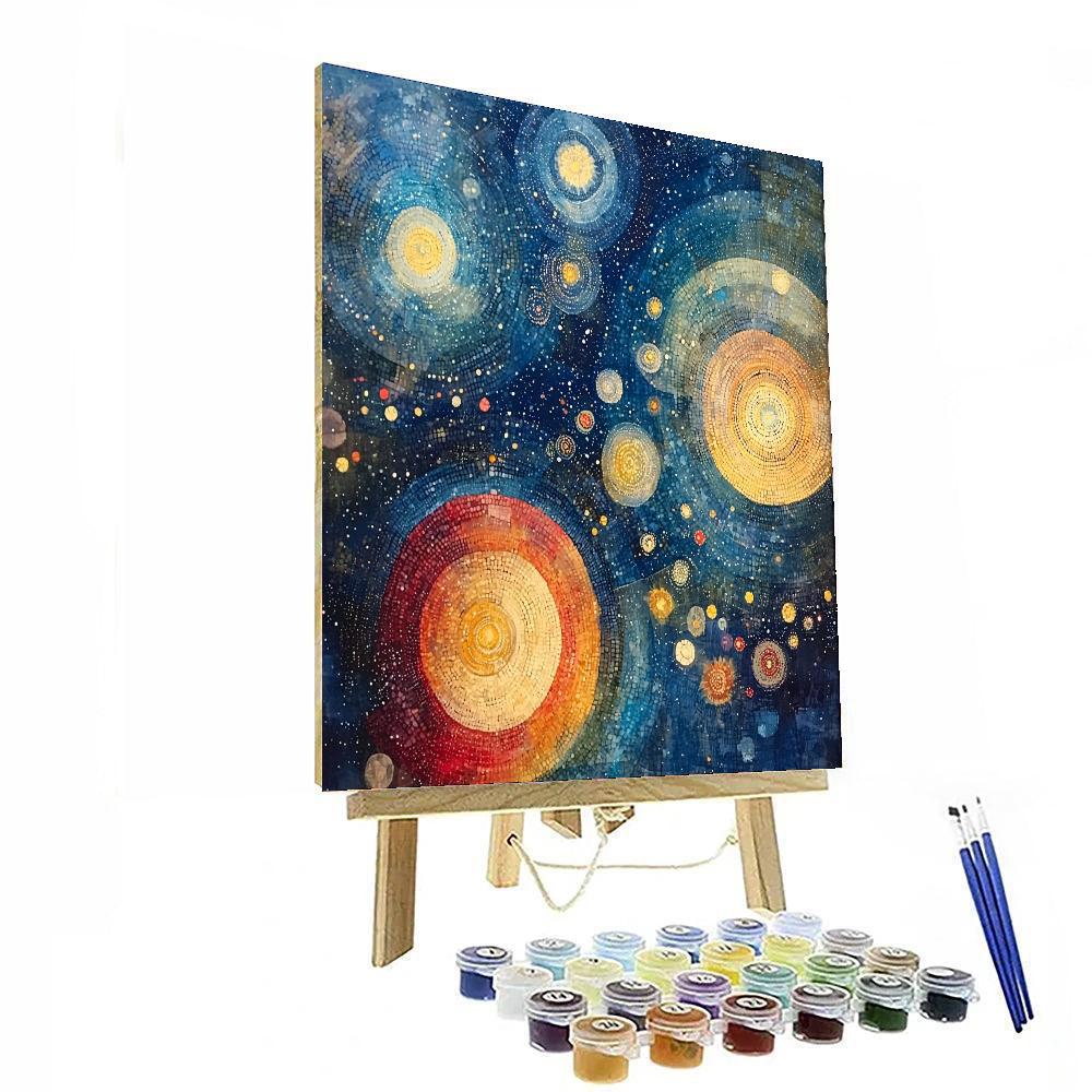 Paul Klee Inspired Cosmic Harmony Of The Spheres  Painting Number Kit