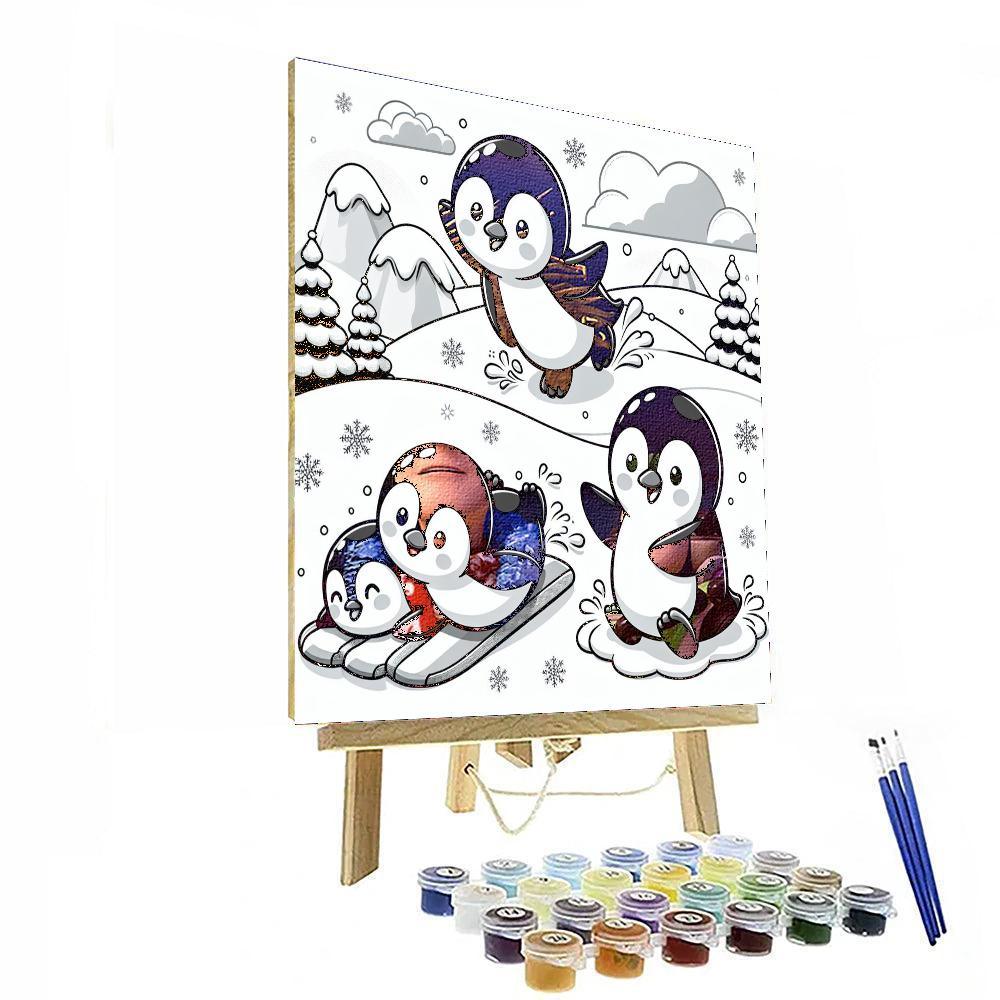 Silly Penguin Escapades Numbered Painting Kits
