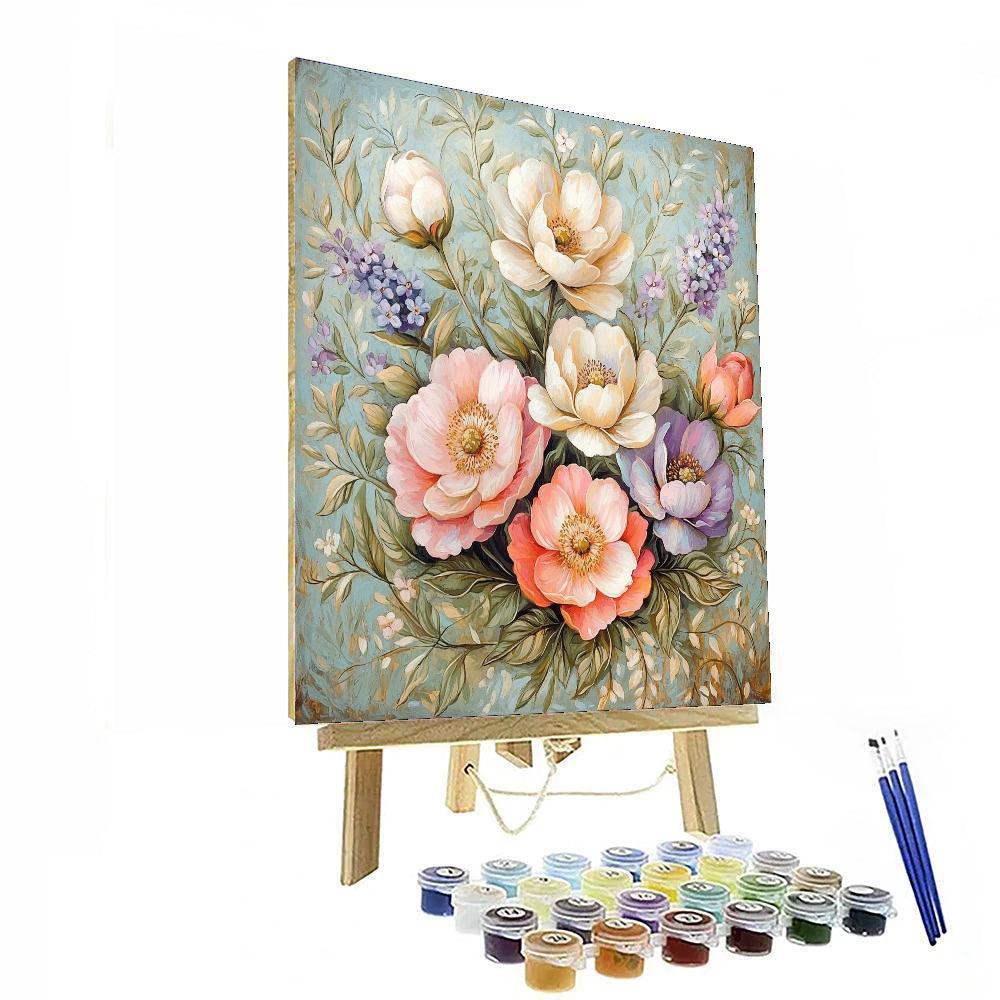 Leonardo Da Vinci Inspired Harmony Of Blossoming Tranquility  DIY Paint By Numbers