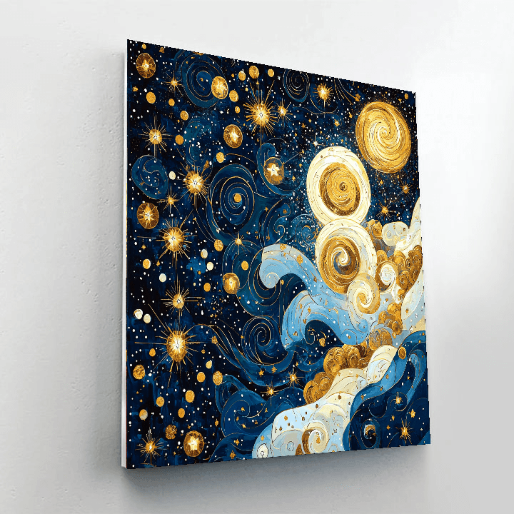 Gustav Klimt Inspired Celestial Beauty  Paint By Numbers Art