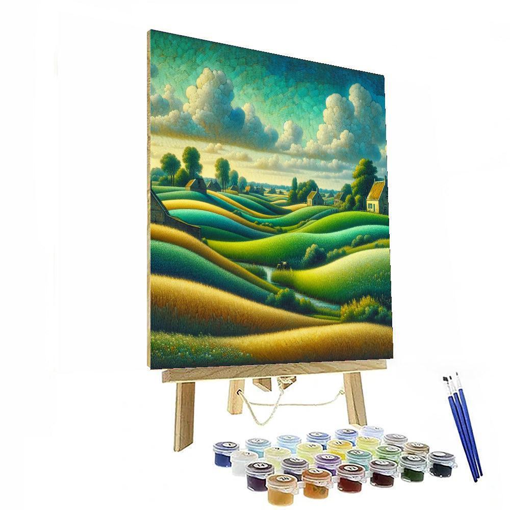 Rural Countryside Serenity Paint By Numbers Art