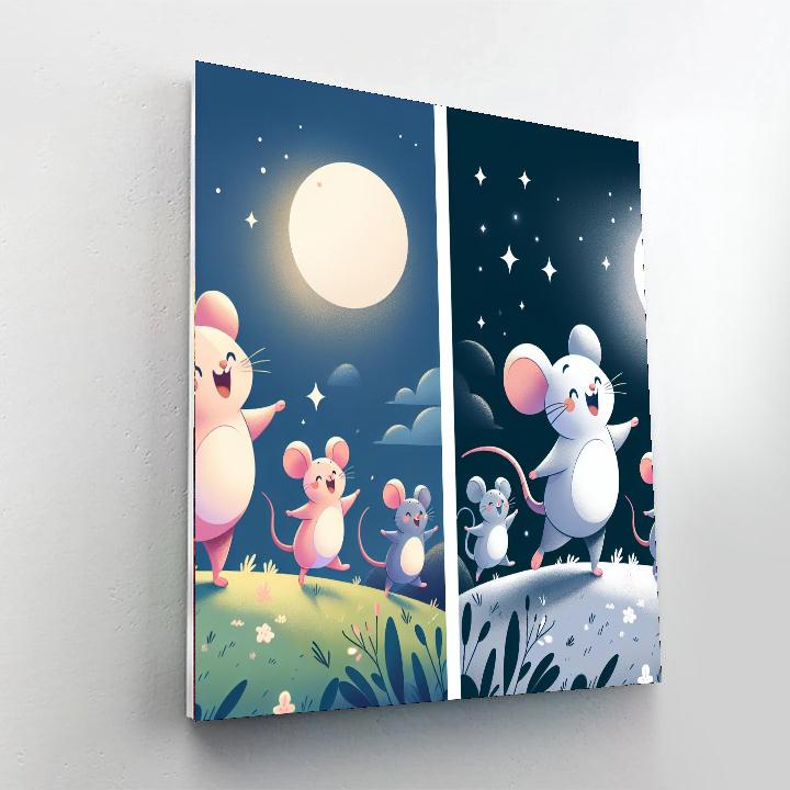 Moonlight Meadow Mice Numbered Painting Kits