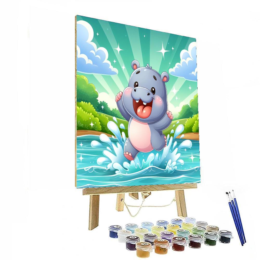 Bouncy Hippo Paint By Color