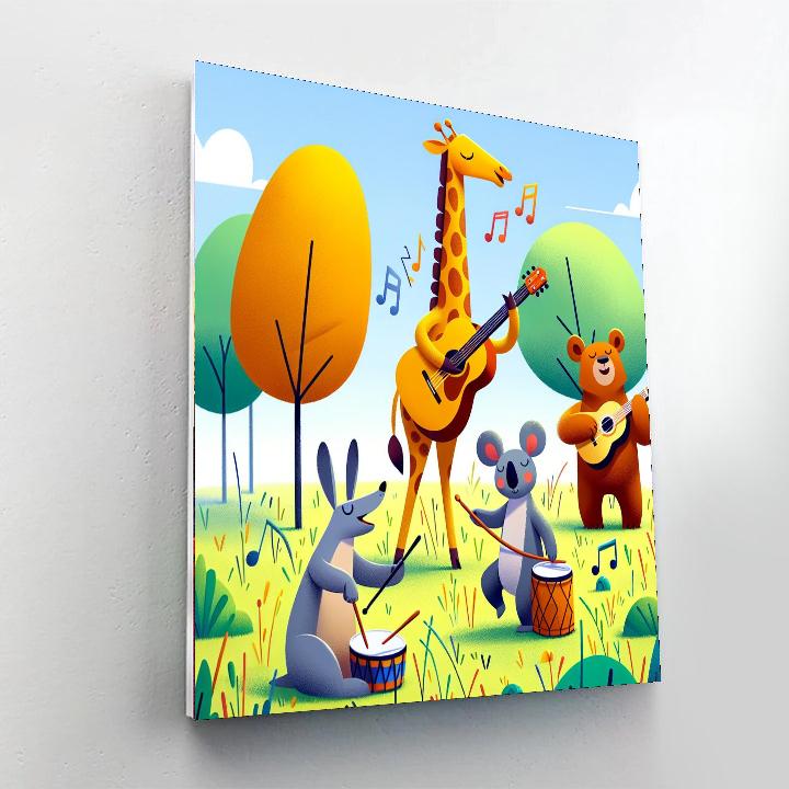 Happy Animal Orchestra Painting Number Kit