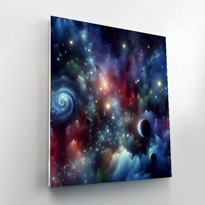 Celestial Ballet Night Sky Number Painting