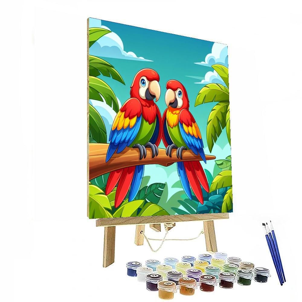 Marvelous Macaws Paint By Numbers Art