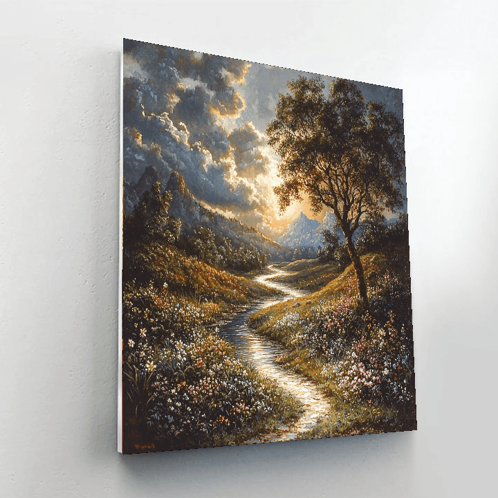 Thomas Moran Inspired Mystic River  DIY Paint By Numbers