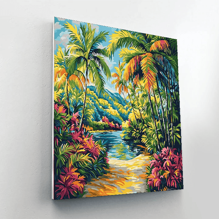 Beatriz Milhazes Inspired Vibrant Caribbean Escape  Painting By Numbers Kit