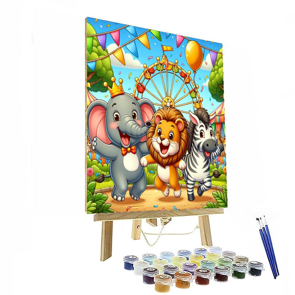 Safari Animal Carnival Number Painting